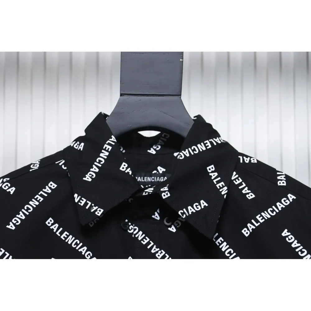 Top Quality Balenciaga Cross Twill Long Sleeve Shirt