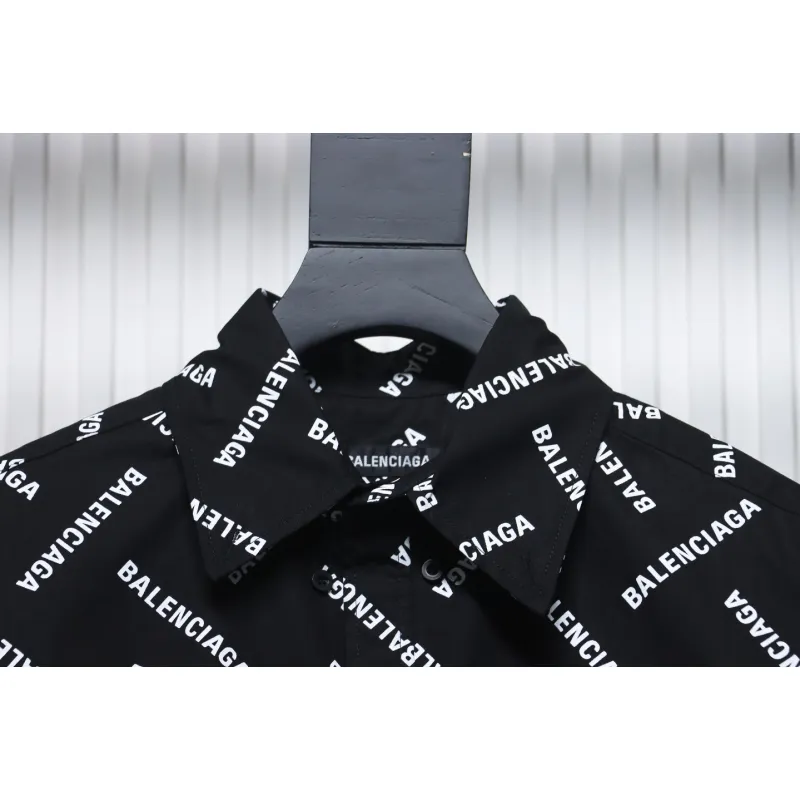 Top Quality Balenciaga Cross Twill Long Sleeve Shirt
