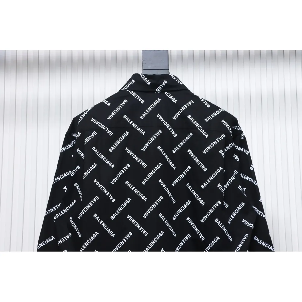 Top Quality Balenciaga Cross Twill Long Sleeve Shirt