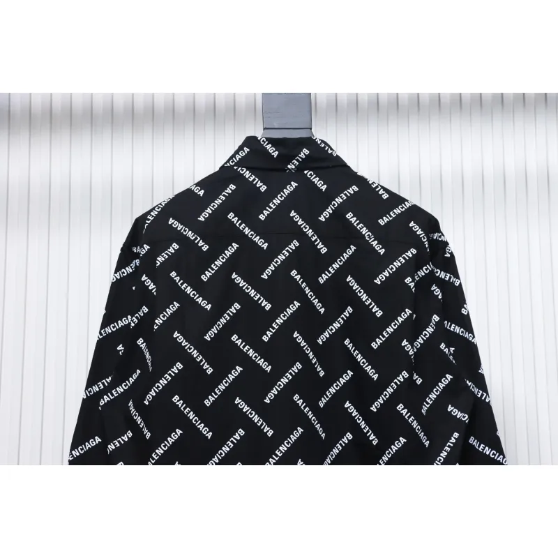 Top Quality Balenciaga Cross Twill Long Sleeve Shirt