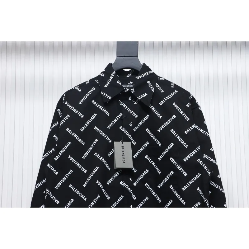 Top Quality Balenciaga Cross Twill Long Sleeve Shirt