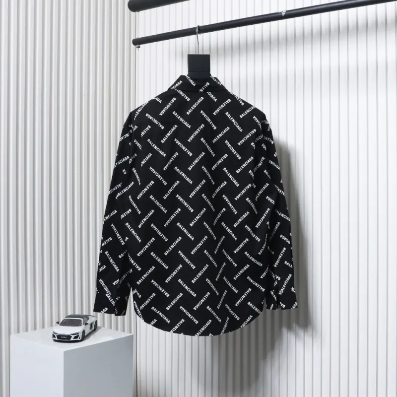 Top Quality Balenciaga Cross Twill Long Sleeve Shirt