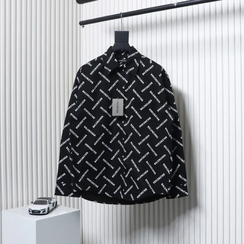 Top Quality Balenciaga Cross Twill Long Sleeve Shirt