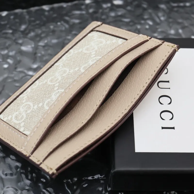  Top Quality Gucci Apricot Striped Ribbon Card Case