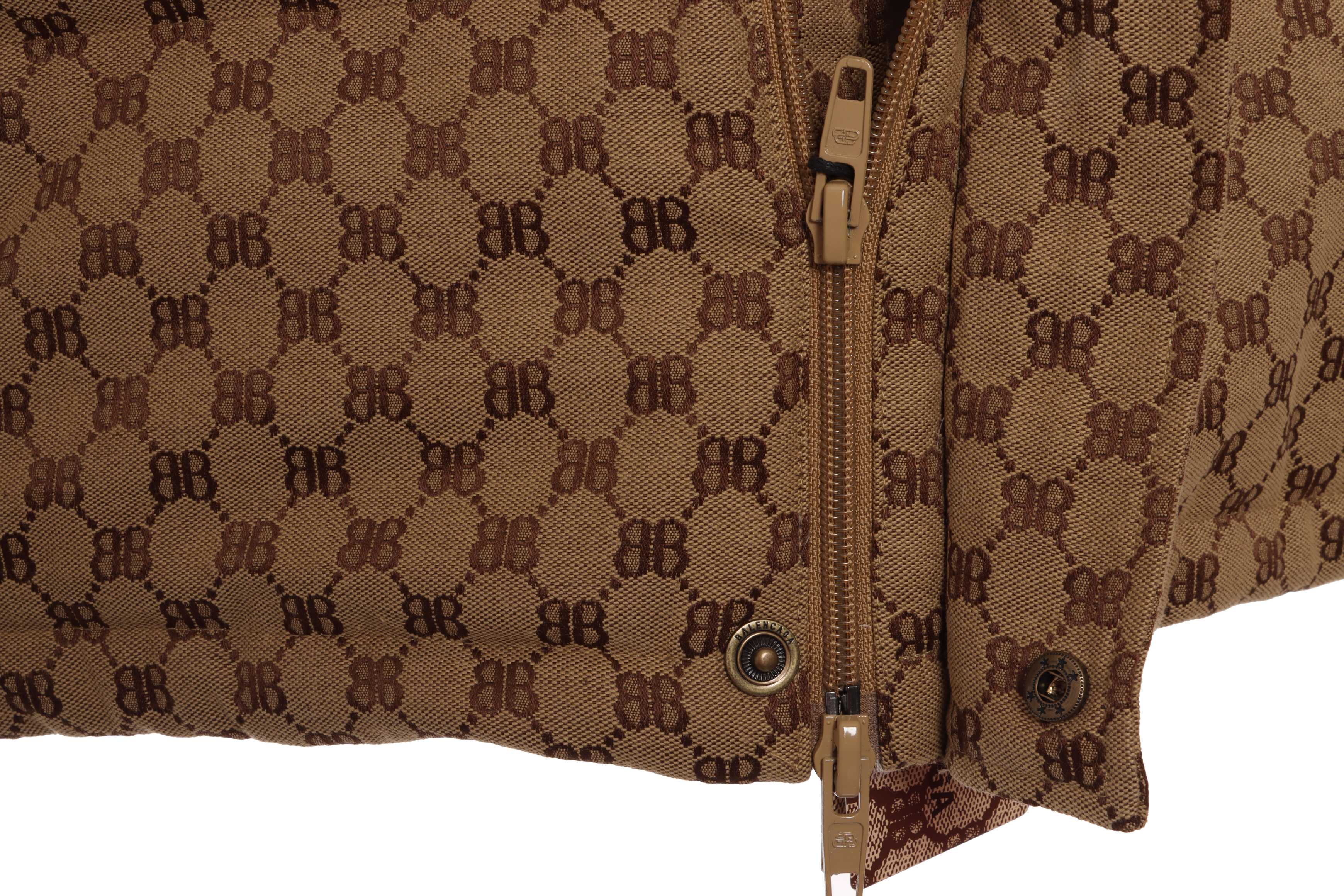 Top Quality     Balenciaga & Gucci Full-print jacquard down jacket 