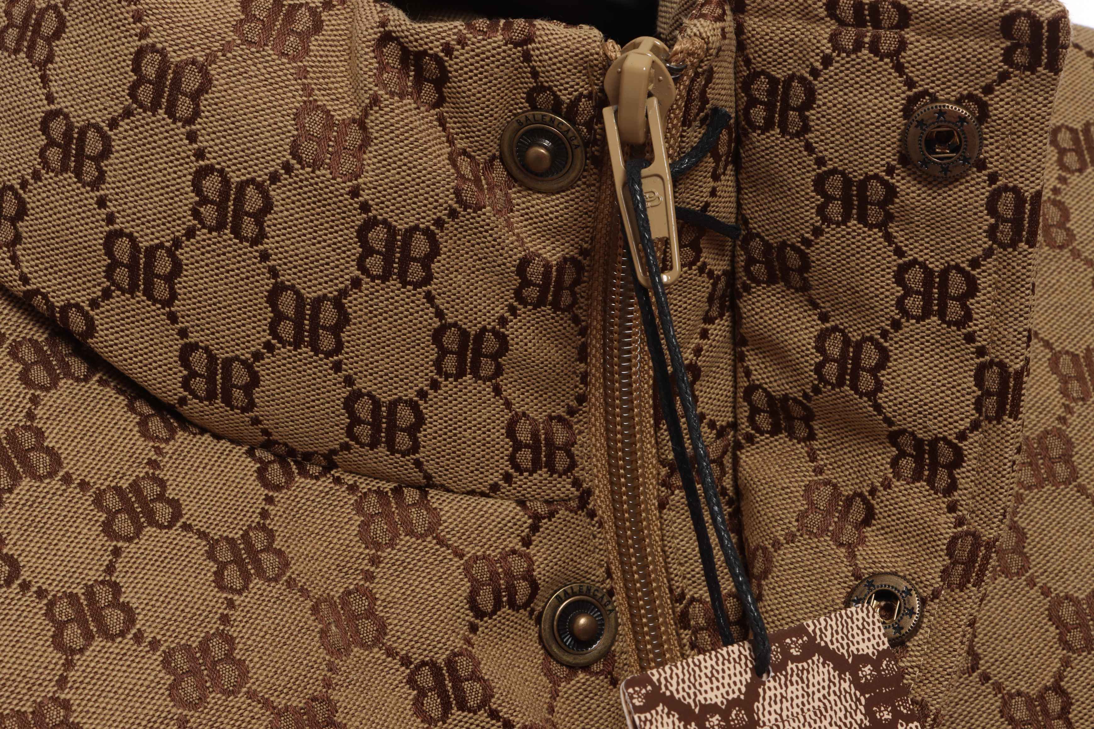Top Quality     Balenciaga & Gucci Full-print jacquard down jacket 