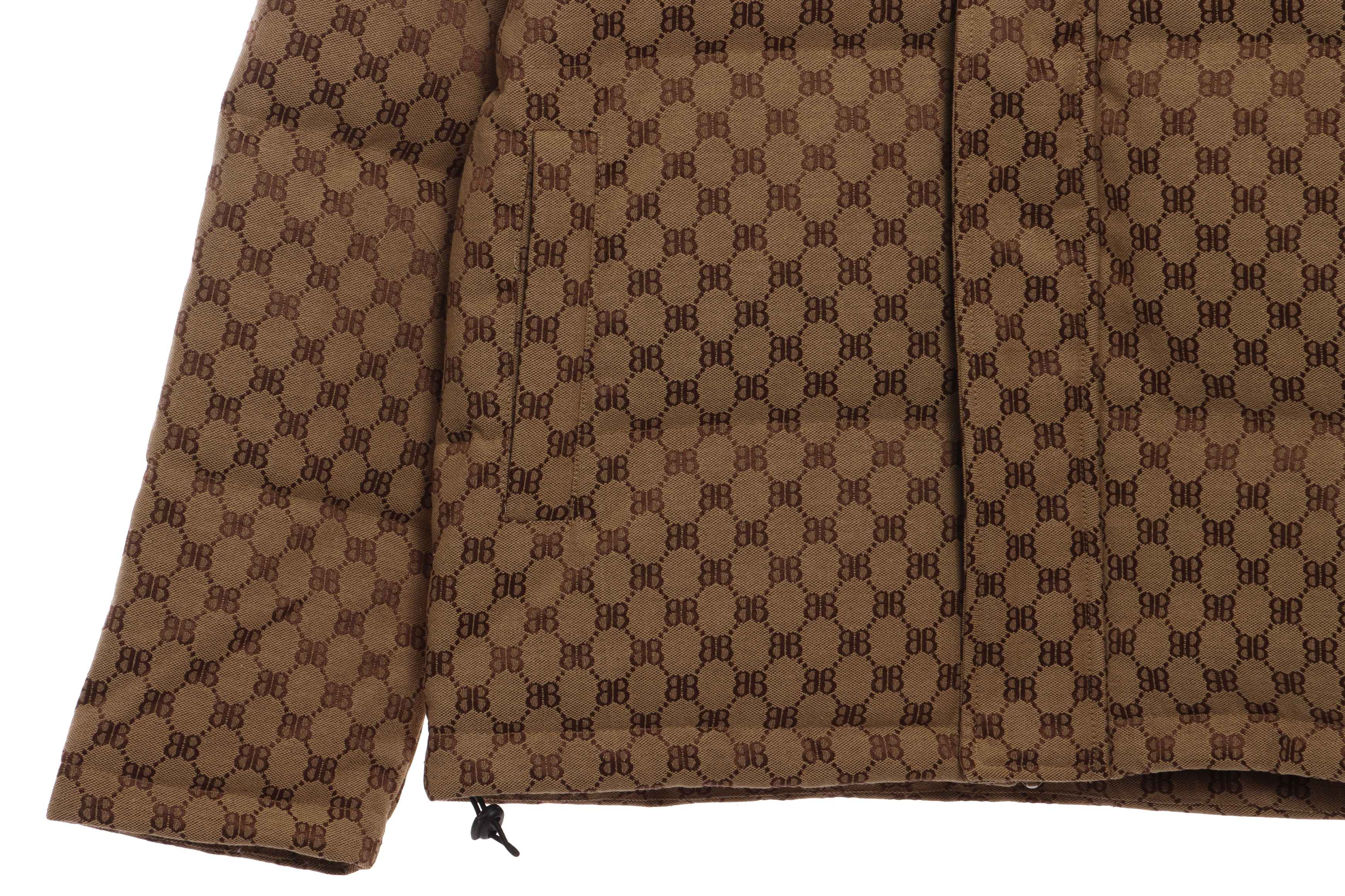 Top Quality     Balenciaga & Gucci Full-print jacquard down jacket 