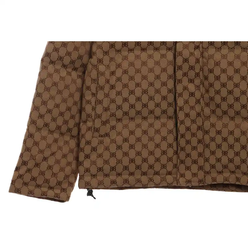 Top Quality Balenciaga & Gucci Full-print jacquard down jacket 