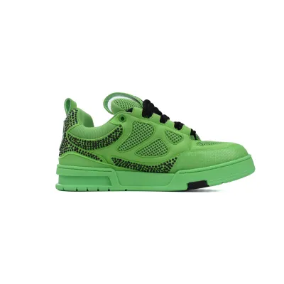 Louis Vuitton Skate Trainer Green Swarovski Monogram 02