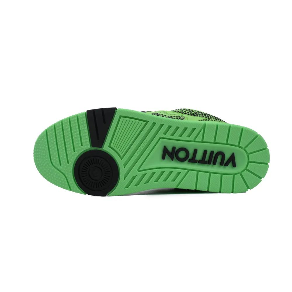 Louis Vuitton Skate Trainer Green Swarovski Monogram