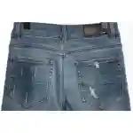 Top Quality AMIRI Washed blue ripped jeans