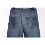 Top Quality AMIRI Washed blue ripped jeans