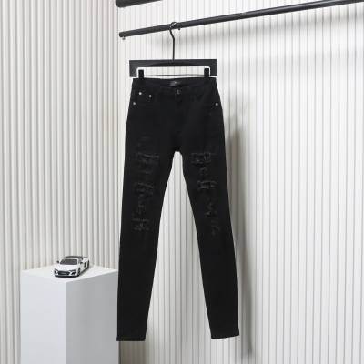 Top Quality AMIRI Ripped and diamante high street jeans 02