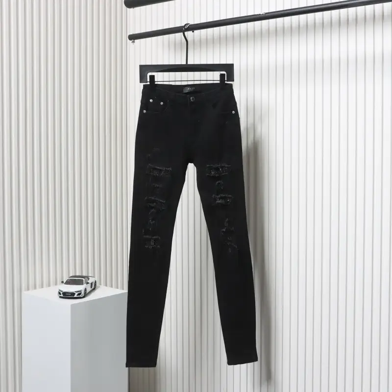 Top Quality AMIRI Ripped and diamante high street jeans