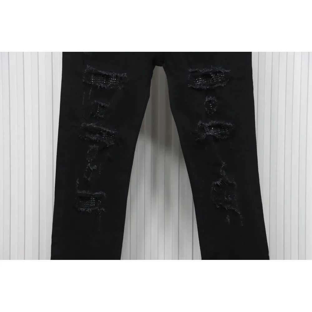 Top Quality AMIRI Ripped and diamante high street jeans