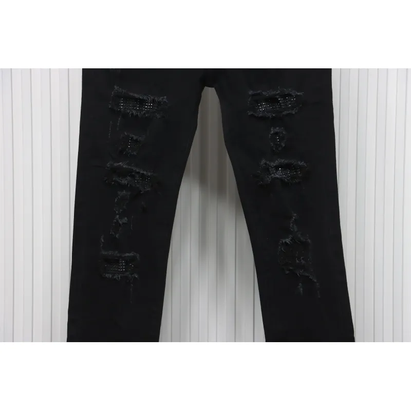 Top Quality AMIRI Ripped and diamante high street jeans