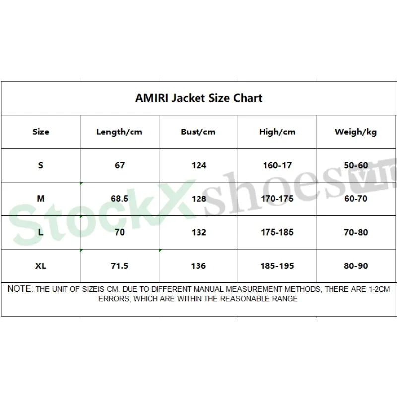Top Quality AMIRI Classic Colour Block Sleeve Jacket 