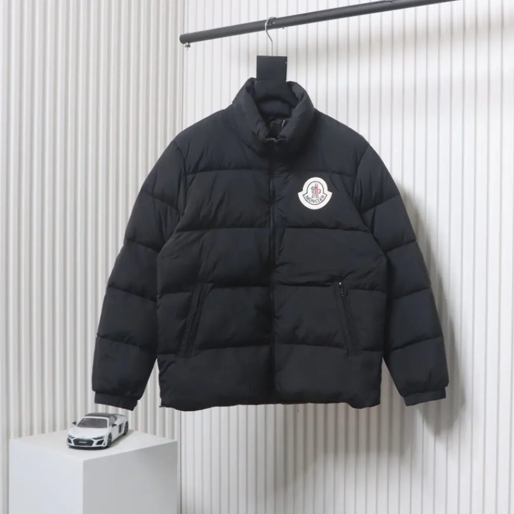 Top Quality Moncler micro-labelled patch zip stand-up collar down jacket 