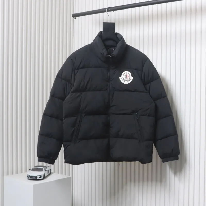Top Quality Moncler micro-labelled patch zip stand-up collar down jacket 