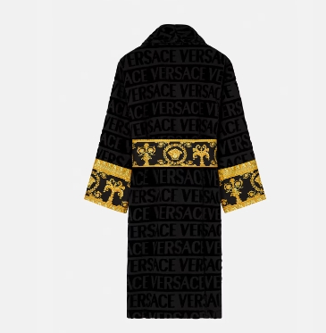     Baroque bathrobe Black