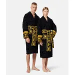 Top Quality Baroque bathrobe Black