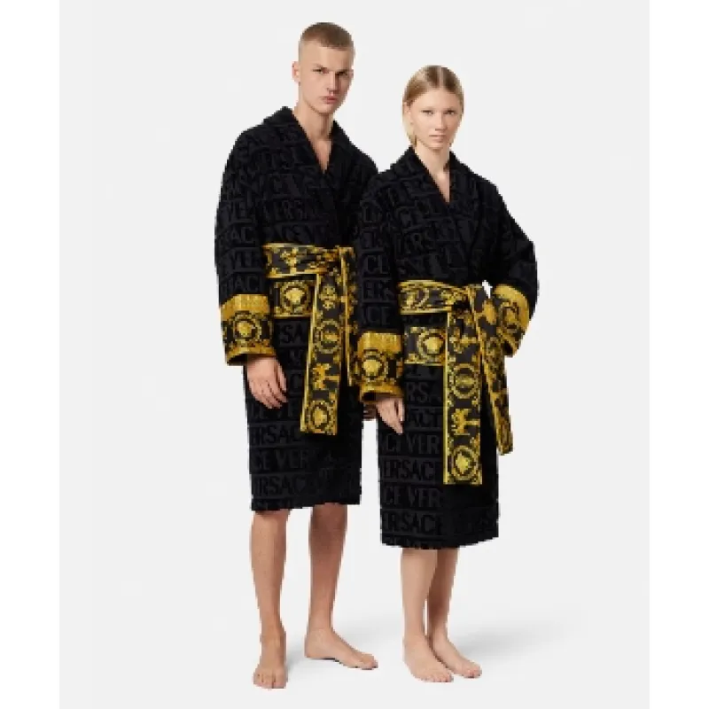 Top Quality Baroque bathrobe Black