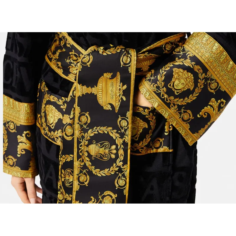 Top Quality Baroque bathrobe Black
