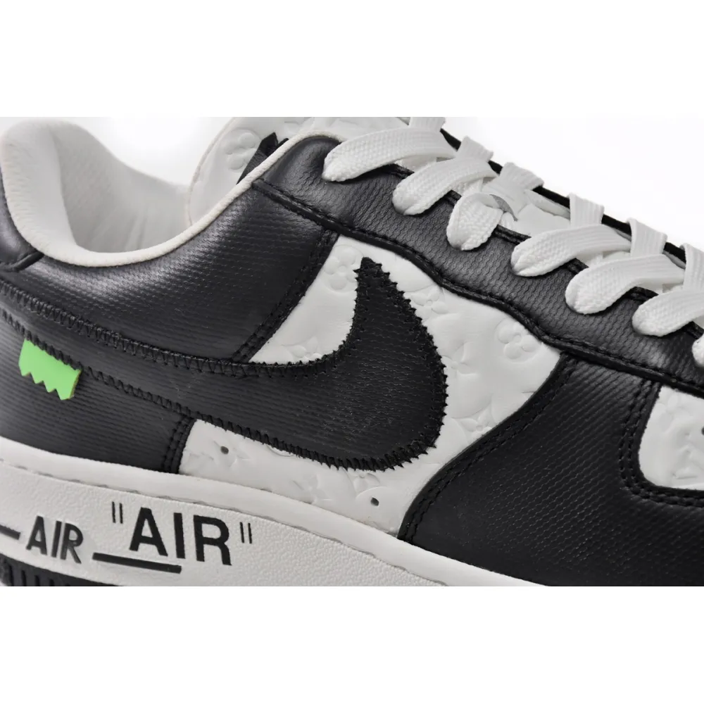 Louis Vuitton x Nike Air Force 1 Black White  7108-8