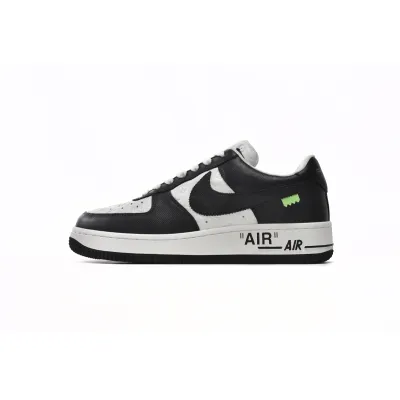 Louis Vuitton x Nike Air Force 1 Black White  7108-8 01