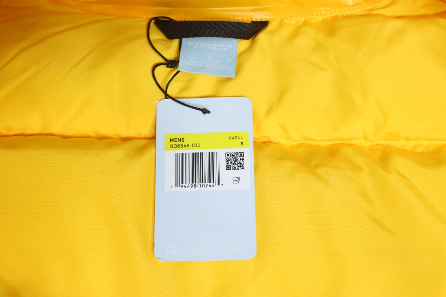 Top Quality Nike Drake NOCTA Stand Up Collar Down Yellow