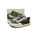 Pkgod Jordan 1 Retro Low OG SP Travis Scott Medium Olive