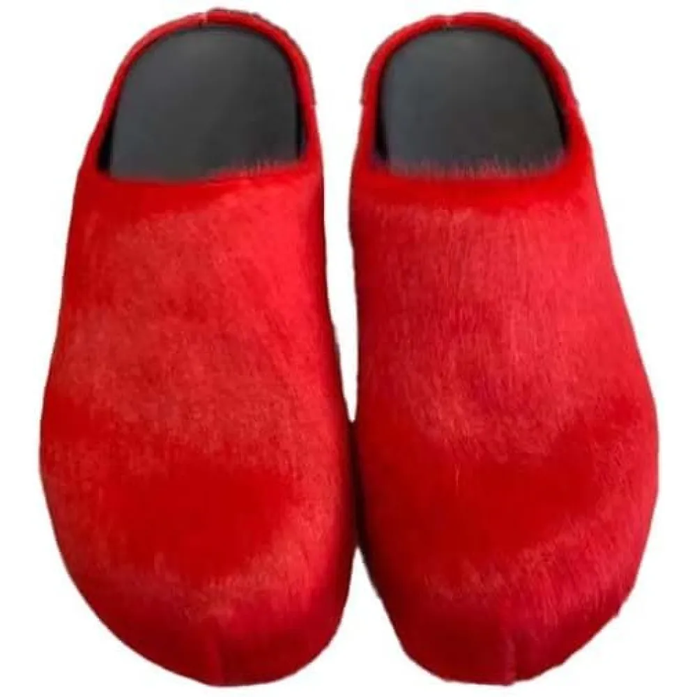 MARNI Slide Long-hair Calfskin Fussbett Sabot