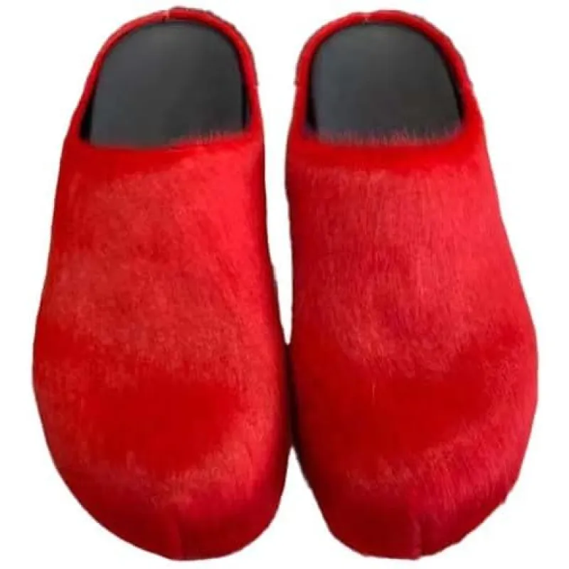 MARNI Slide Long-hair Calfskin Fussbett Sabot