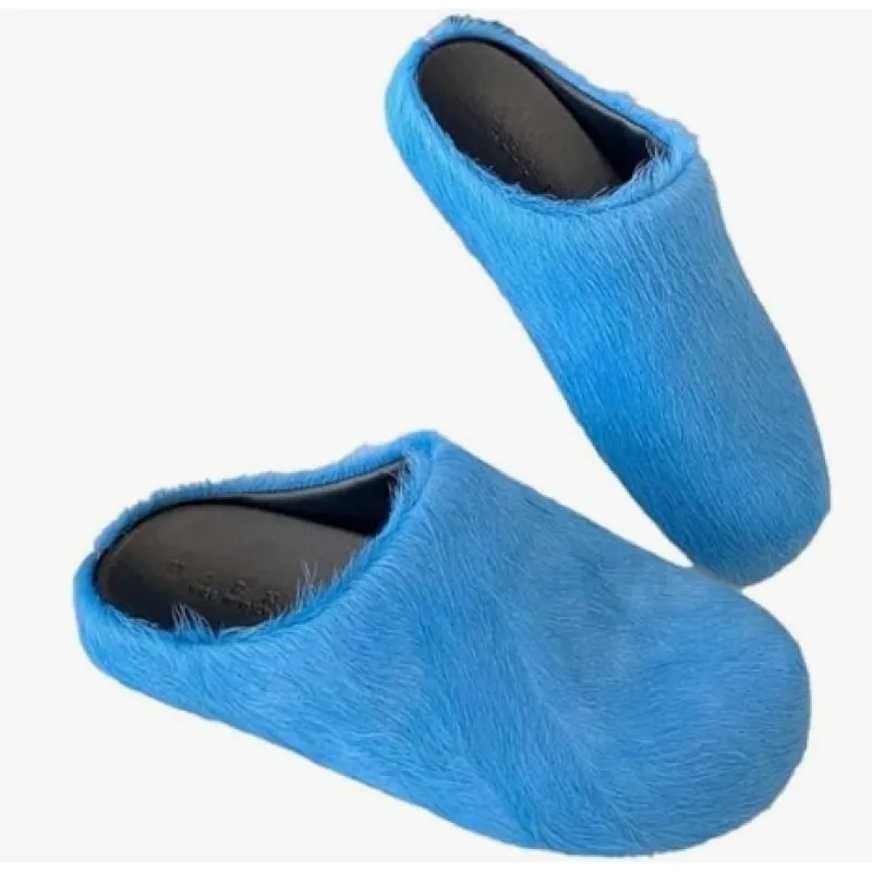 MARNI Slide Long-hair Calfskin Fussbett Sabot