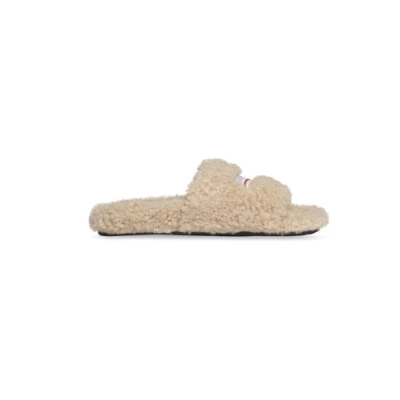 Balenciaga Furry Slide Beige   02