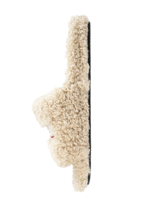 Balenciaga Furry Slide Beige  