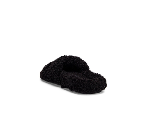 Balenciaga Furry Slide Black  