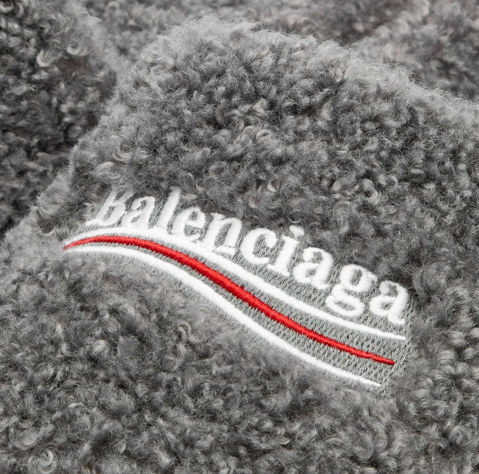 Balenciaga Furry Slide Dark Brown 