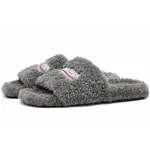 Balenciaga Furry Slide Dark Brown 