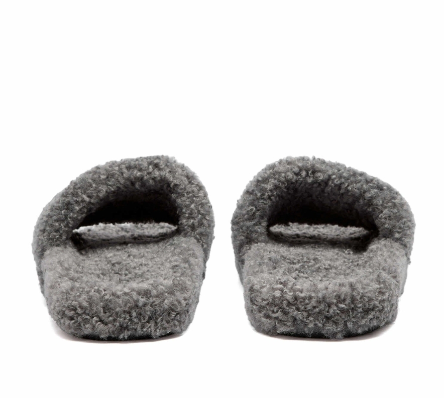 Balenciaga Furry Slide Dark Brown 