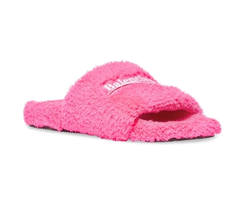 Balenciaga Furry Slide Pink  