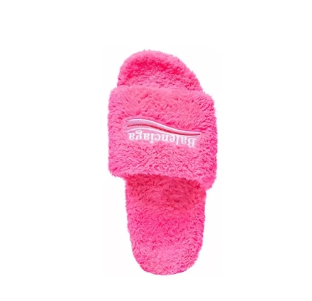 Balenciaga Furry Slide Pink  