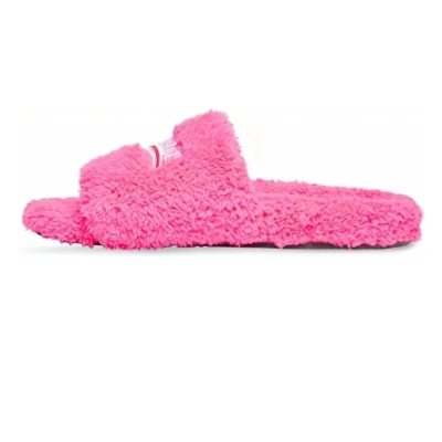 Balenciaga Furry Slide Pink   01
