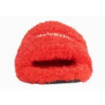 Balenciaga Furry Slide Red  