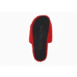 Balenciaga Furry Slide Red  