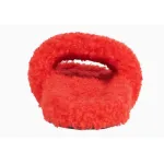 Balenciaga Furry Slide Red  