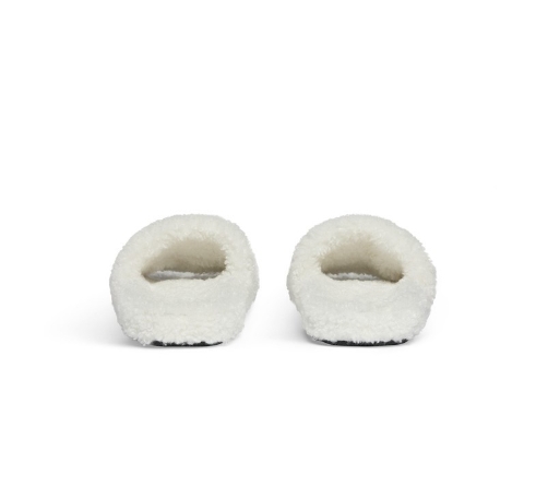 Balenciaga Furry Slide White 