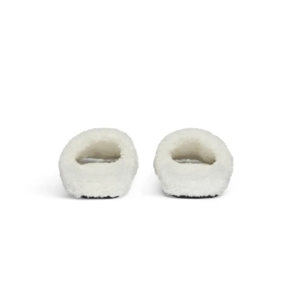 Balenciaga Furry Slide White 