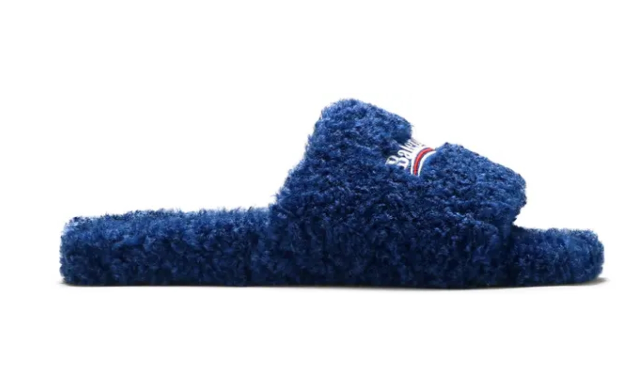 Balenciaga Furry Slide Blue 