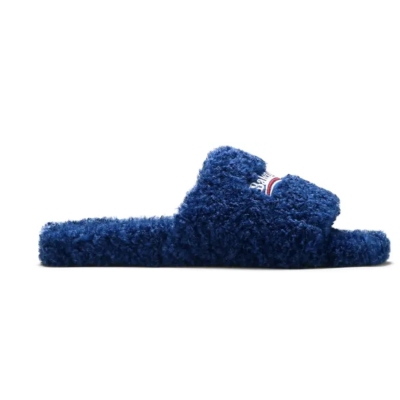 Balenciaga Furry Slide Blue  02